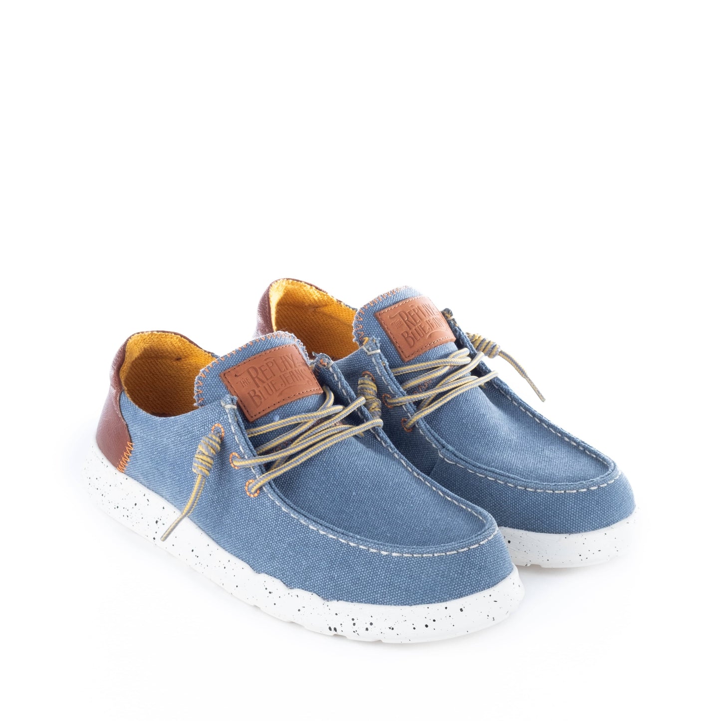 Sapatos Loafer Homem  Replay Azuis com detalhe Castanho