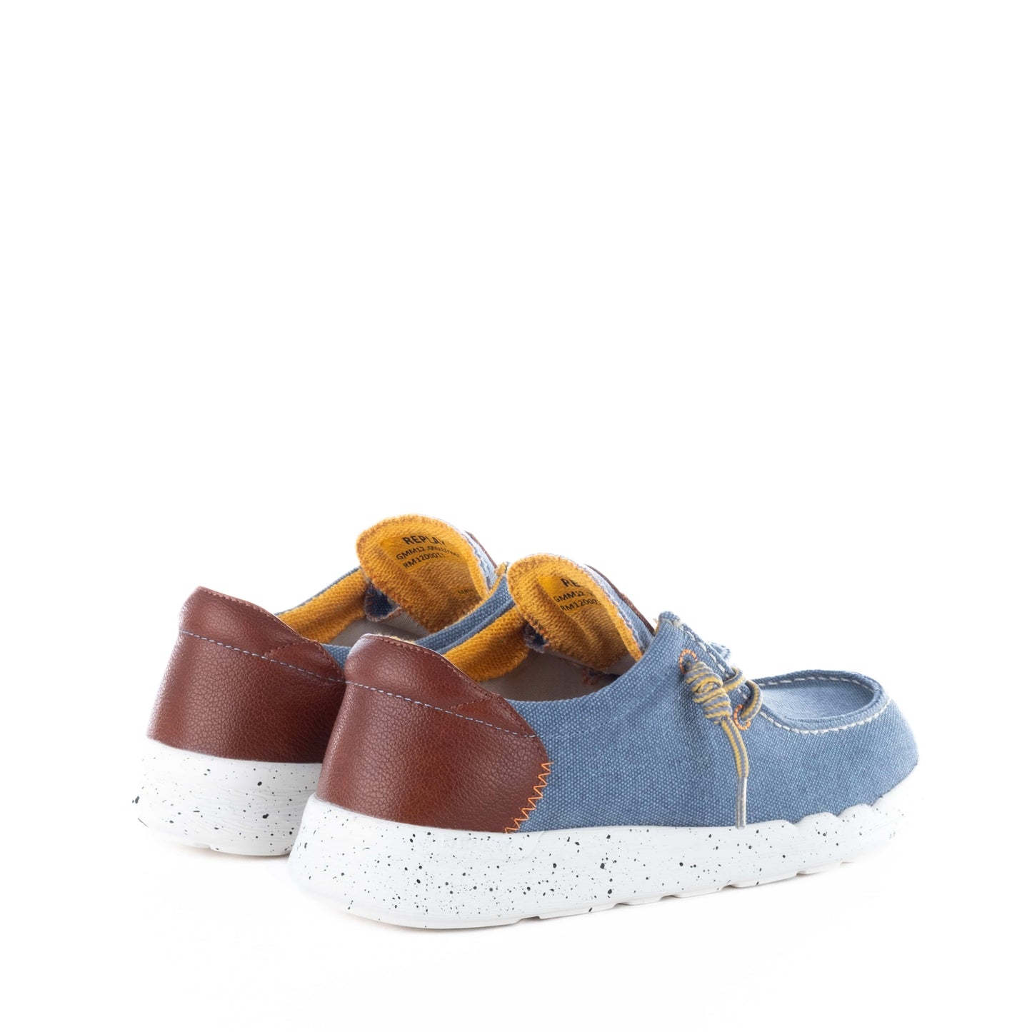 Sapatos Loafer Homem  Replay Azuis com detalhe Castanho