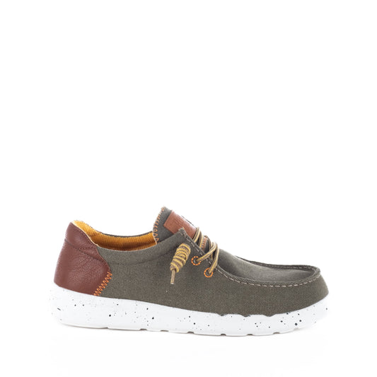 Sapatos Loafer Homem  Replay Verdes com detalhe Castanho