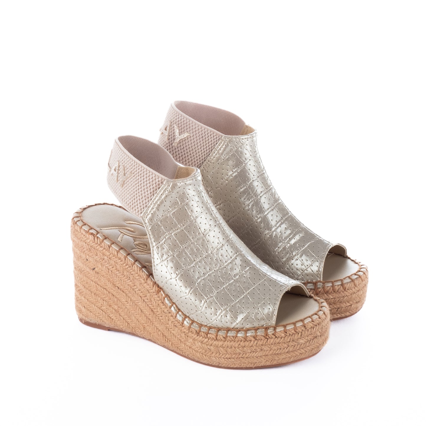 Sandálias Mulher Replay Prateadas com Salto Anabela