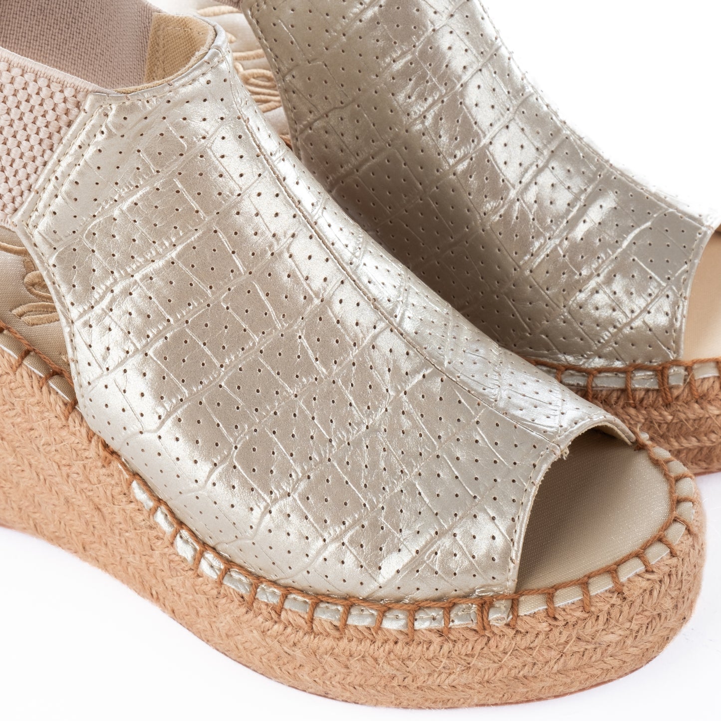 Sandálias Mulher Replay Prateadas com Salto Anabela