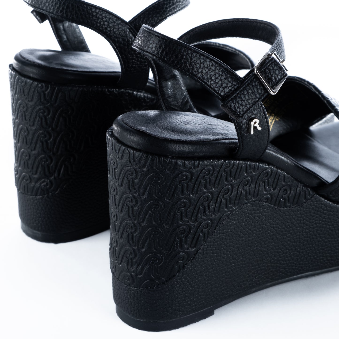 Sandálias Mulher Replay Pretas com Plataforma e Detalhes Elegantes