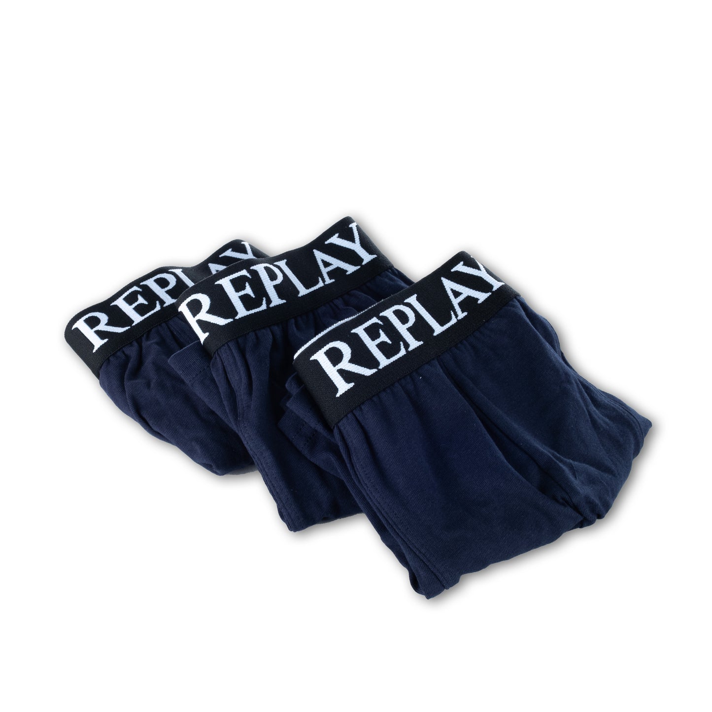 Pack Boxers Homem Replay Pretos com Cintura Elástica com Logo