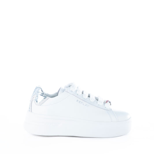 Ténis Mulher Branco com Detalhes Prateados Replay