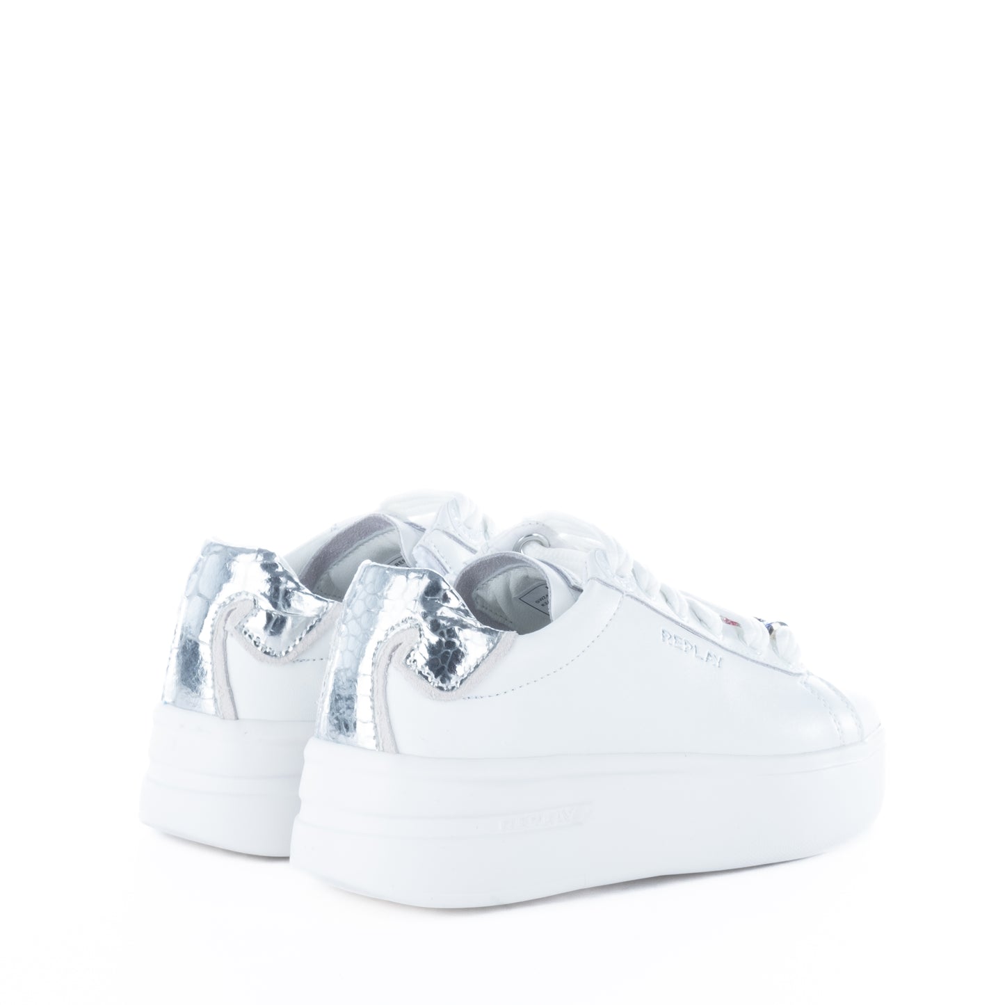 Ténis Mulher Branco com Detalhes Prateados Replay