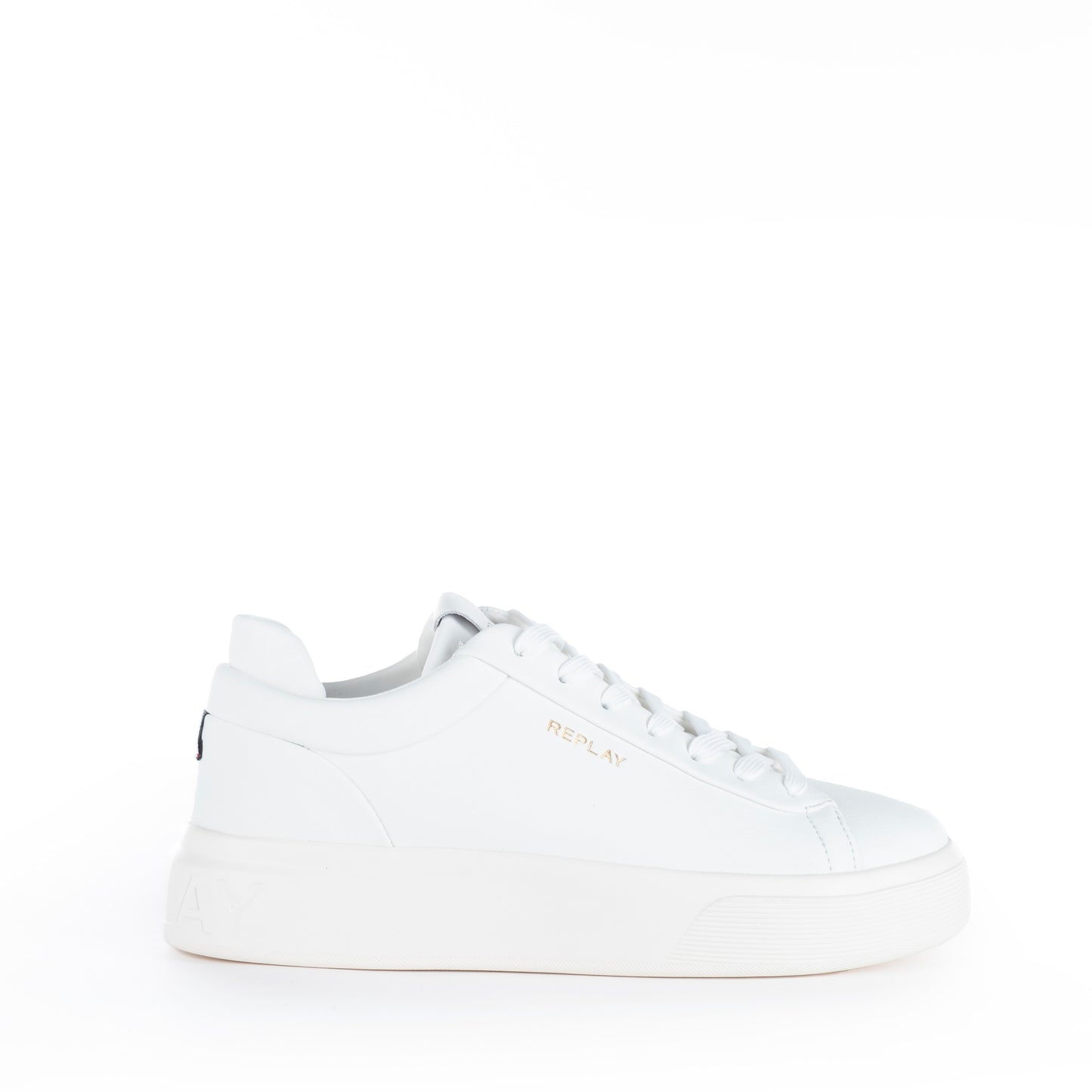 Ténis Homem Replay Branco com Detalhes Elegantes