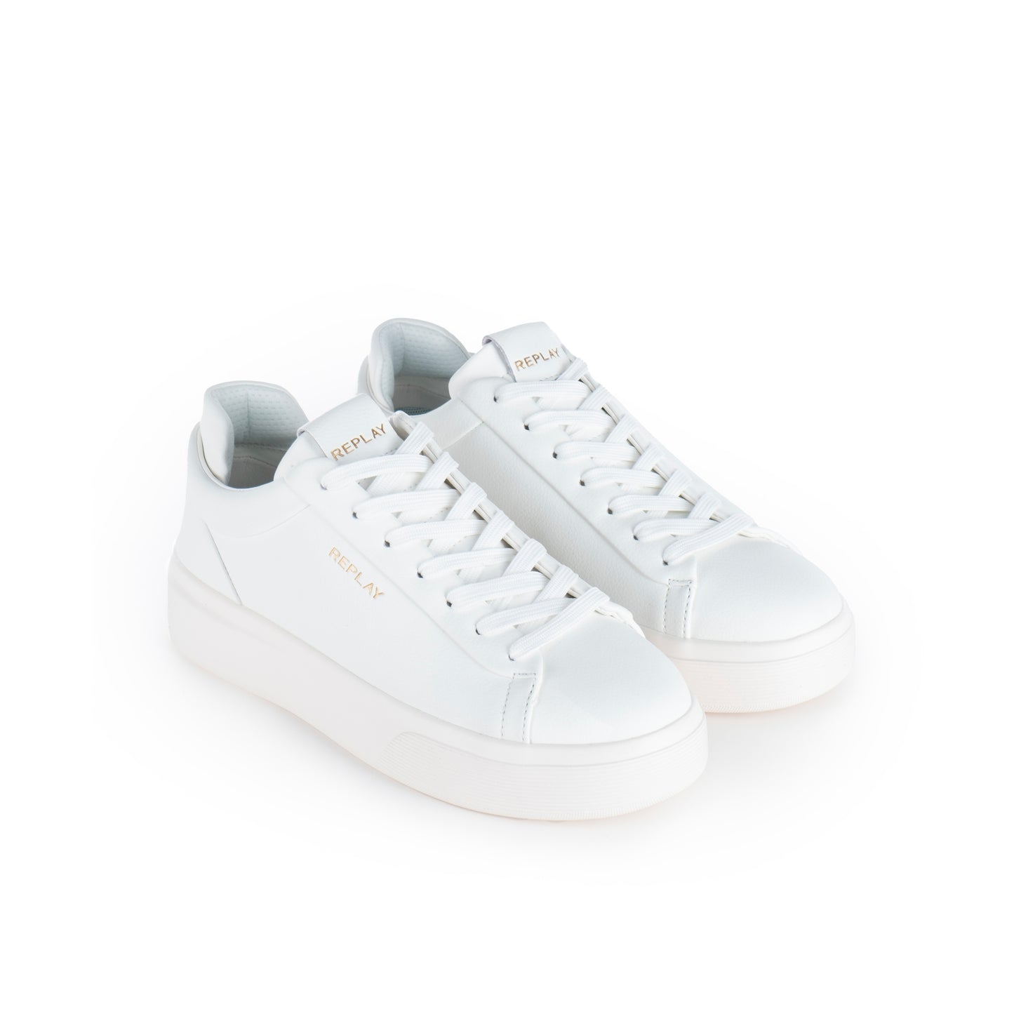 Ténis Homem Replay Branco com Detalhes Elegantes