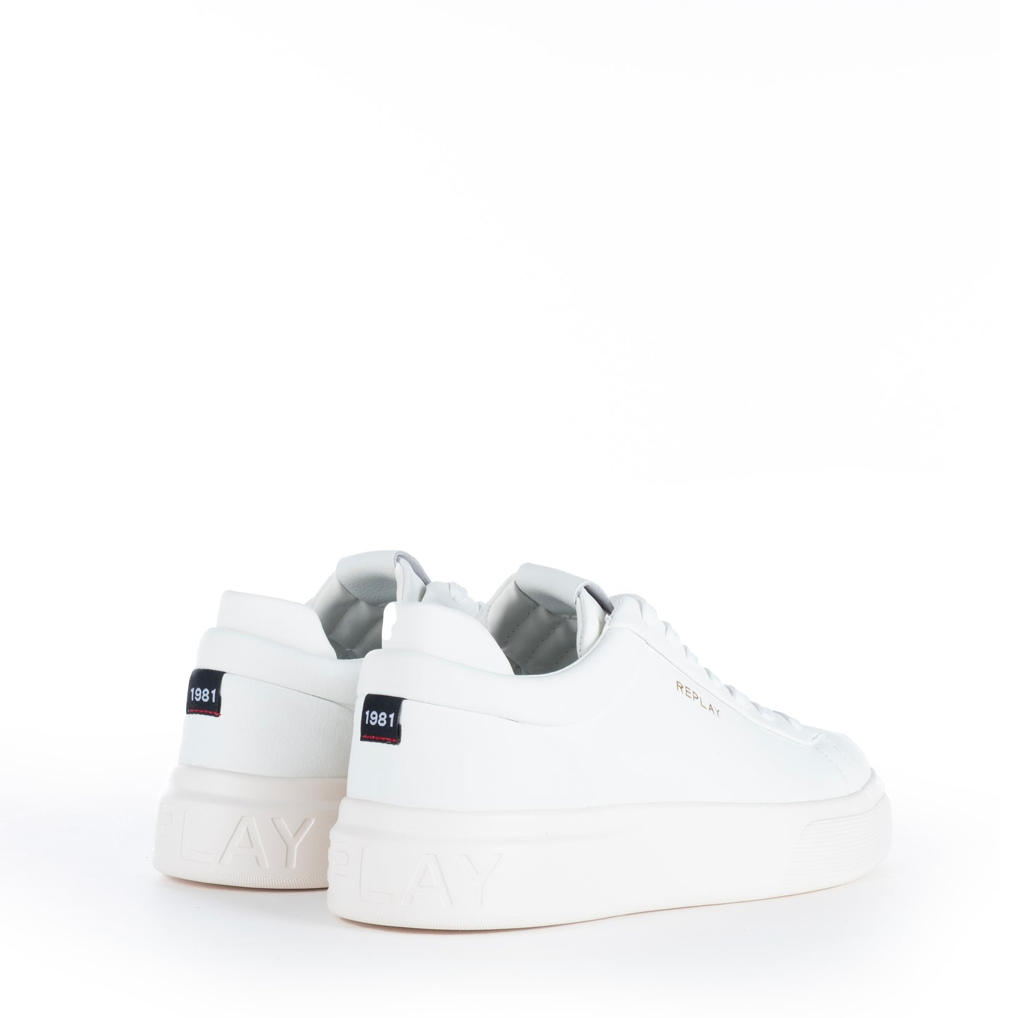 Ténis Homem Replay Branco com Detalhes Elegantes