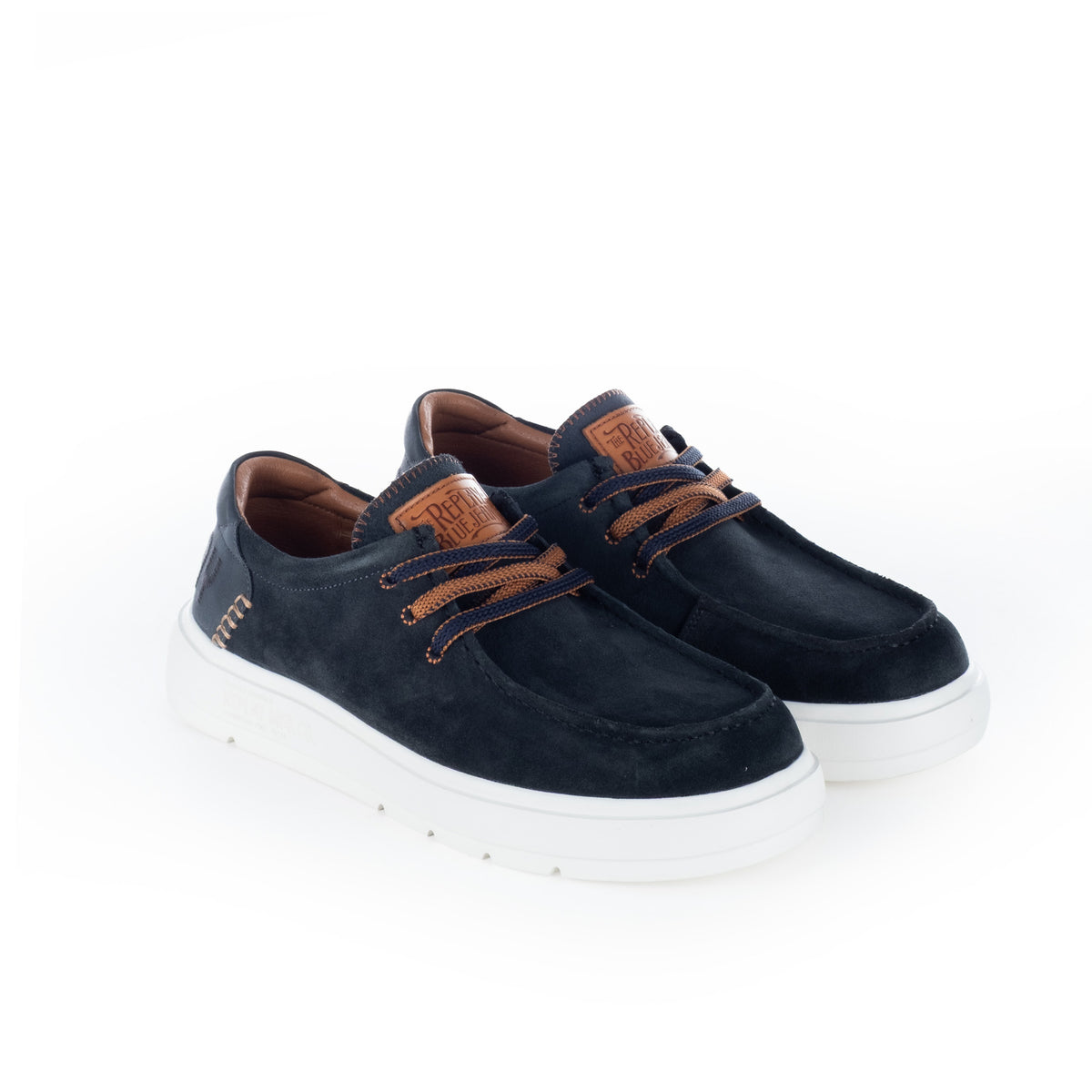 Sapatos Casuais Homem Replay Azul-Escuro com Sola Branca
