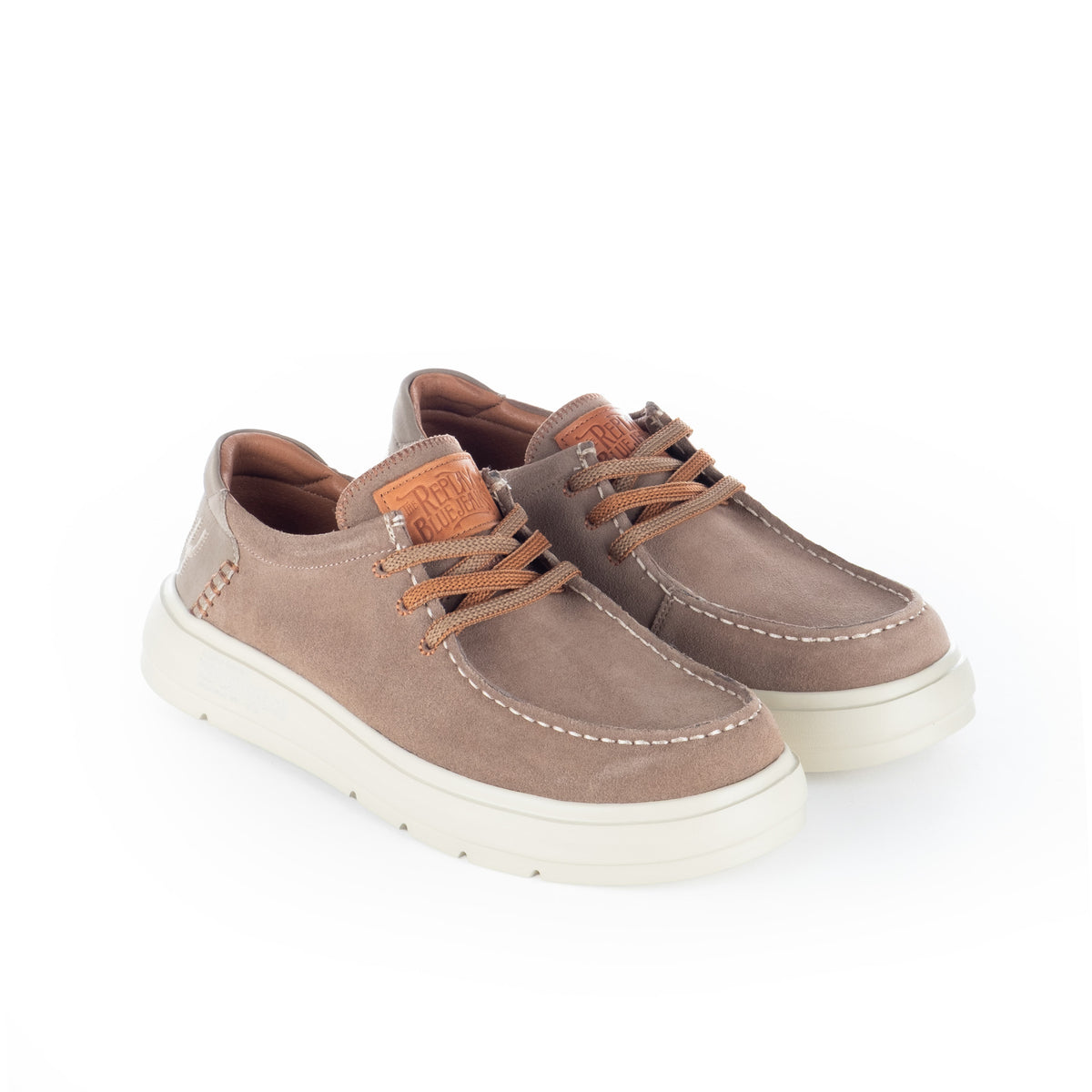 Sapatos Casuais Homem Replay Bege com Sola Branca