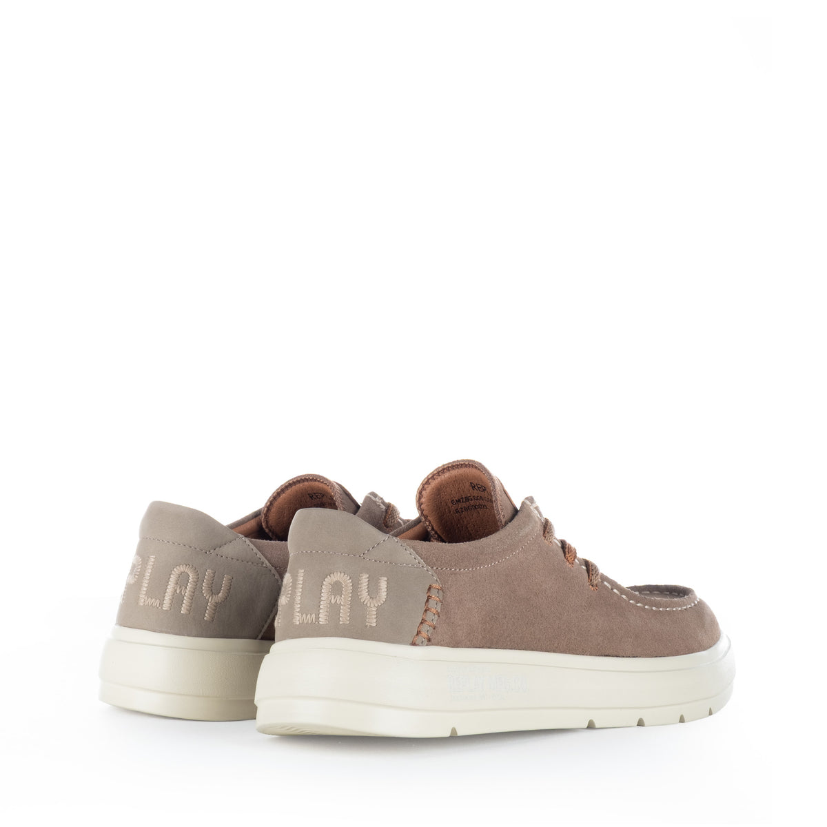 Sapatos Casuais Homem Replay Bege com Sola Branca
