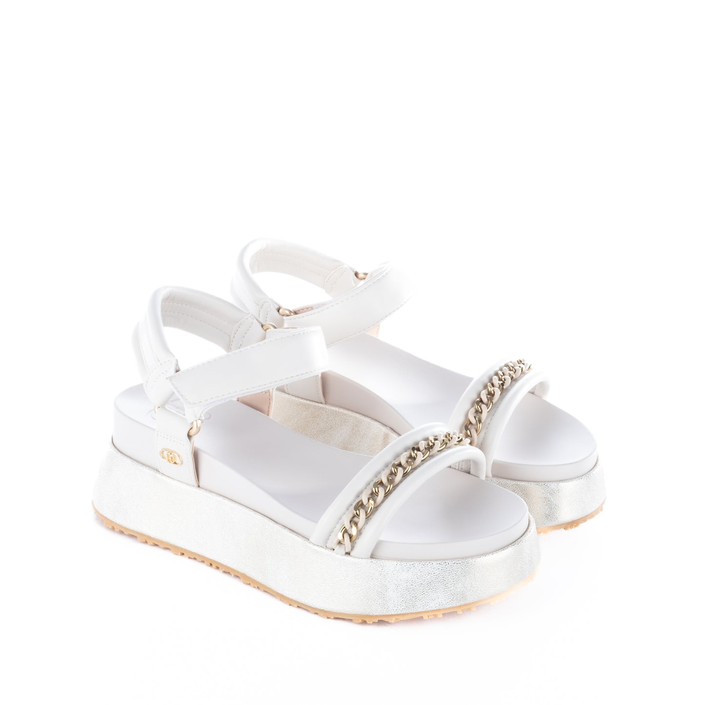 Sandálias Mulher Liu Jo Brancas com Detalhes Metálicos