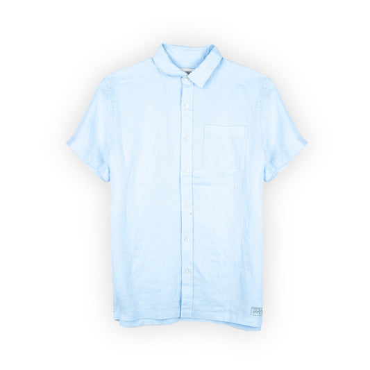 Camisa Masculina Scotch & Soda Azul Claro com Botões e Bolso