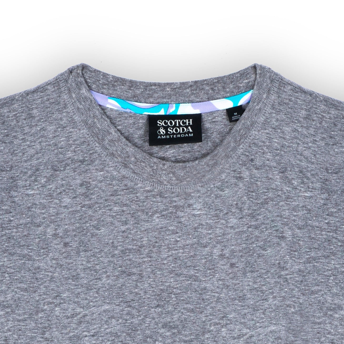 T-Shirt Masculina Scotch & Soda Cinza Comfort Fit