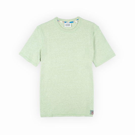 T-Shirt Masculina Scotch&Soda Verde Claro com Detalhes Modernos