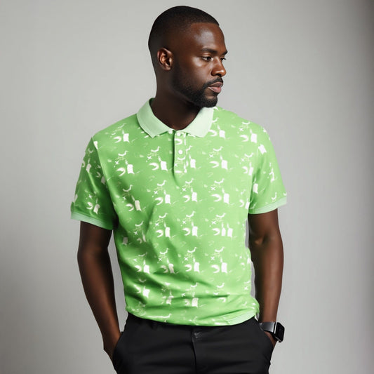 Homem Polo Scotch&Soda Verde Estampado Moderno