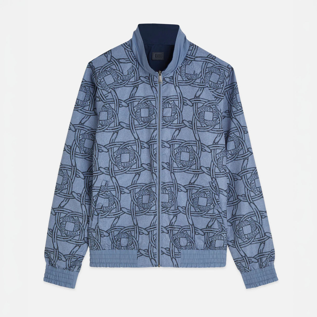 Casaco Homem Scotch & Soda Azul Escuro com Fecho Frontal e Bolsos Aplicados - Reversivel