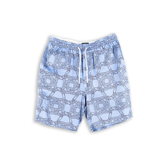 Calções de Banho Homem Scotch & Soda Azul Claro com Padrão Gráfico