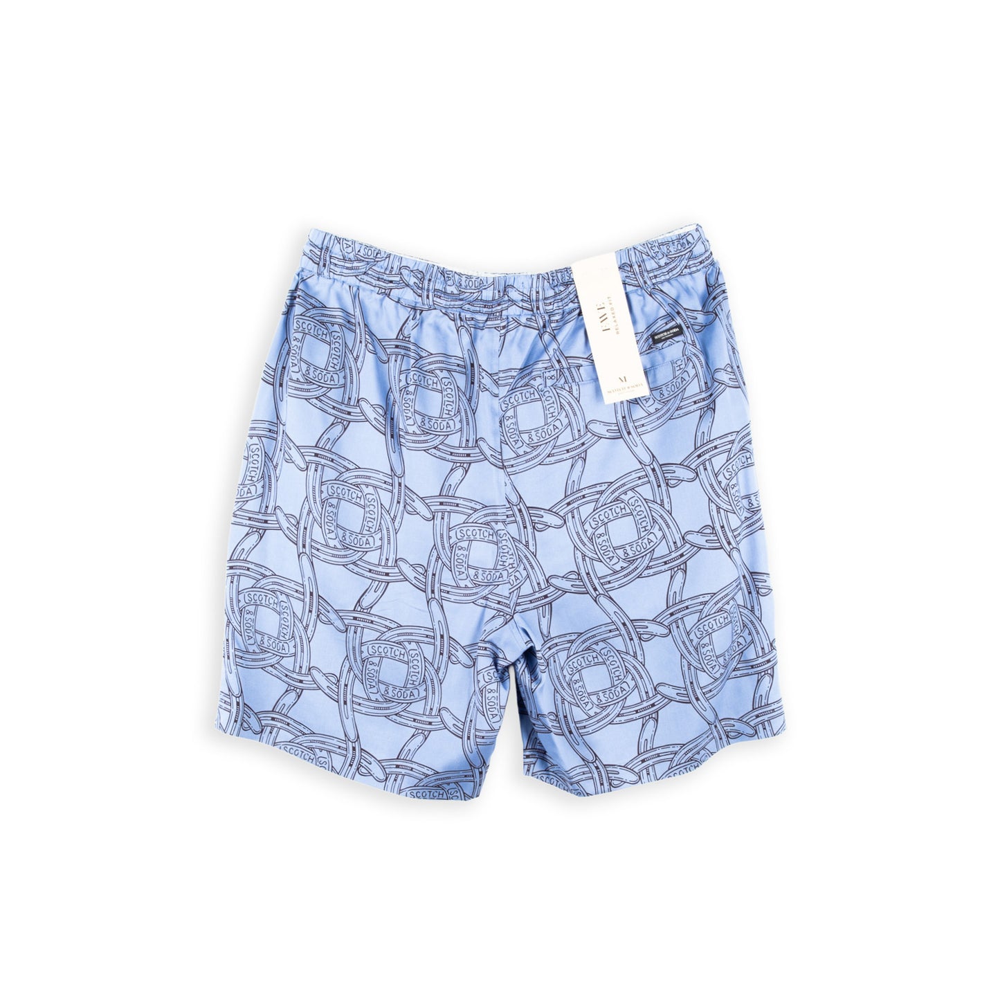 Calções de Banho Homem Scotch & Soda Azul Claro com Padrão Gráfico