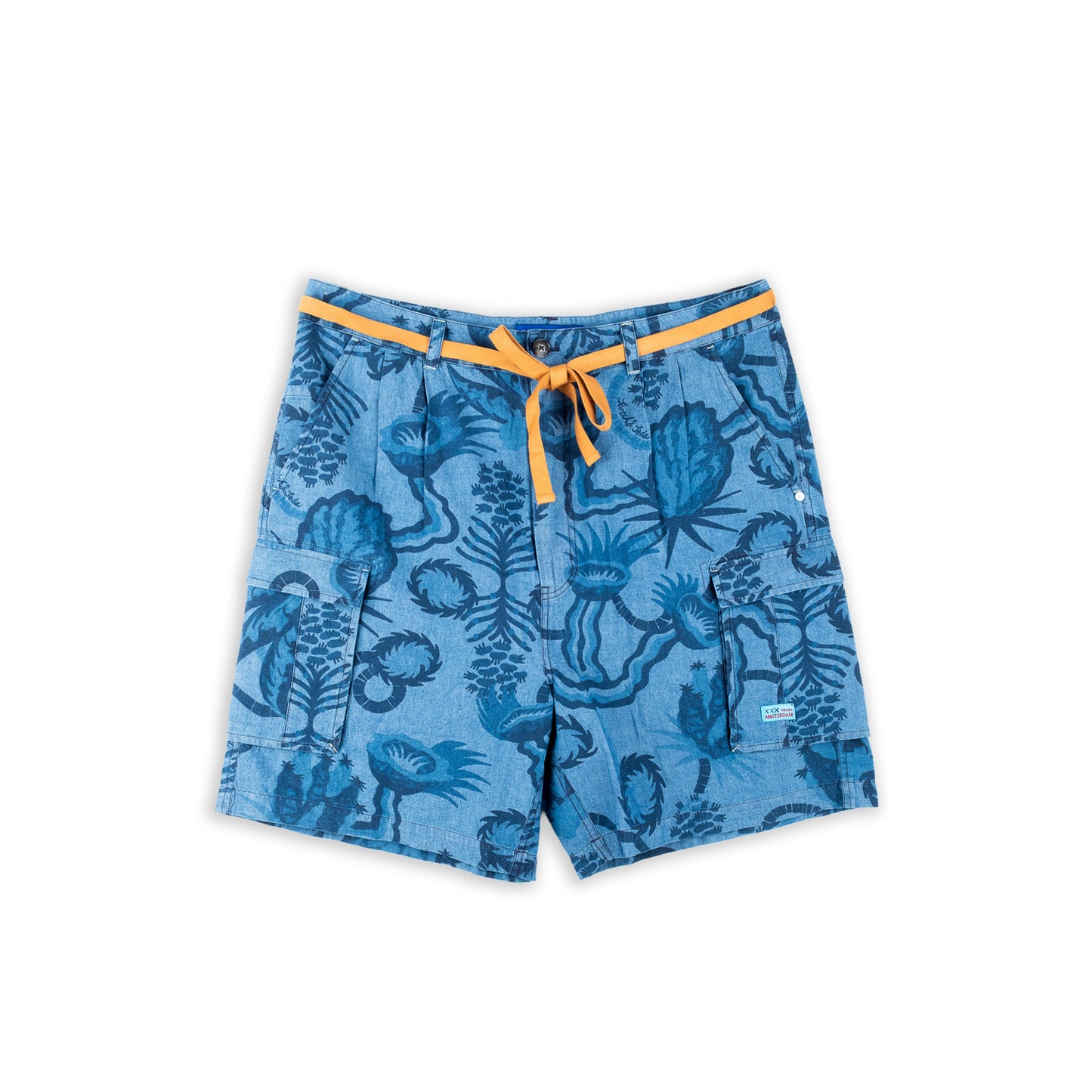 Calção Cargo Homem Scotch & Soda Azul com Padrão Botânico