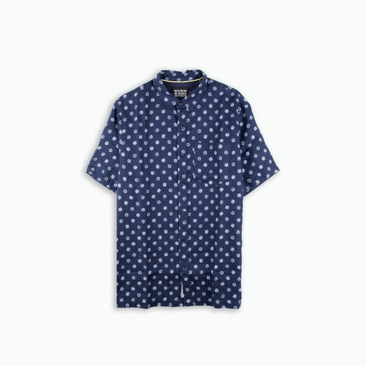 Camisa Homem Scotch & Soda Azul-Marinho com Padrão Floral