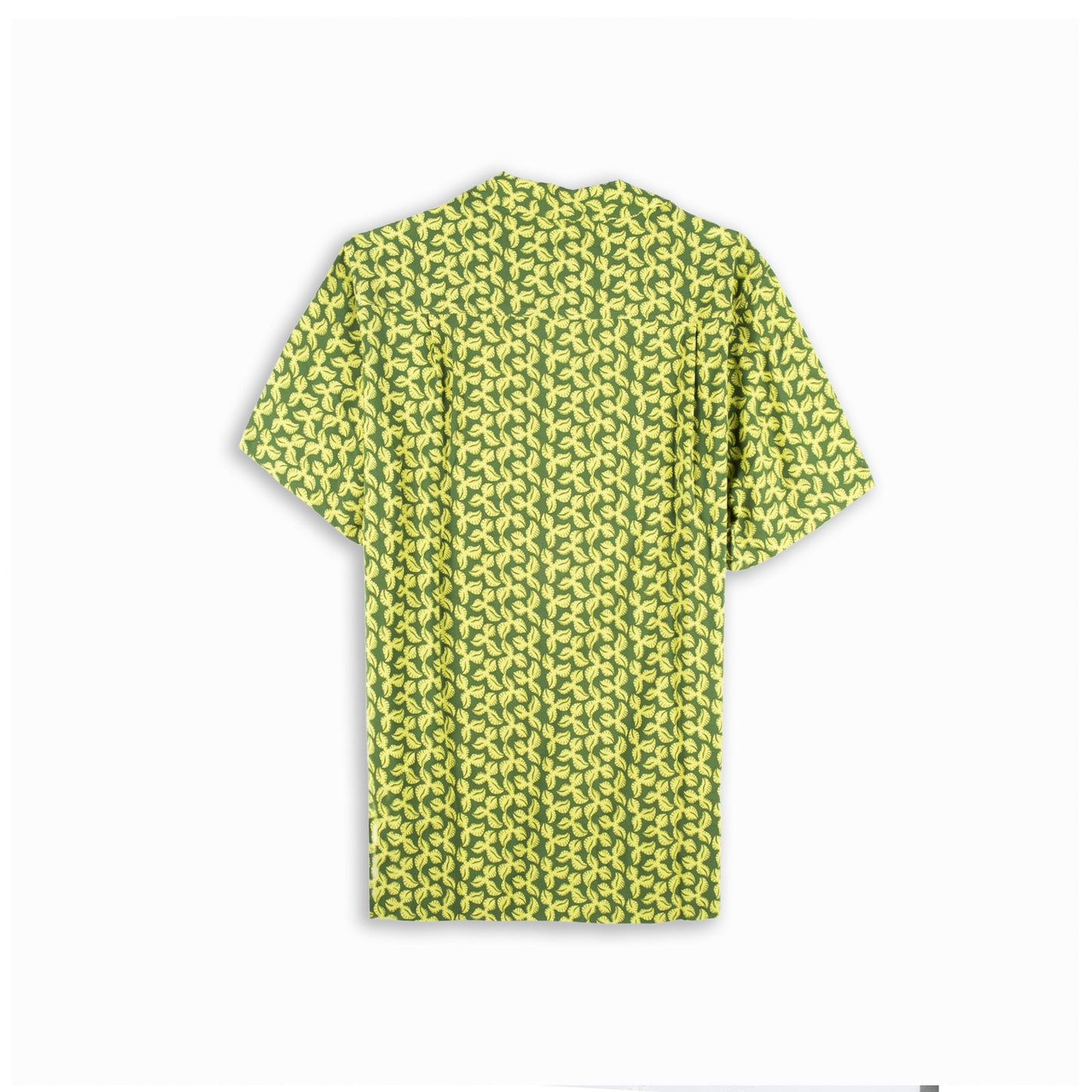 Camisa Homem Scotch & Soda Verde Lima com Estampado Geométrico e Manga Curta