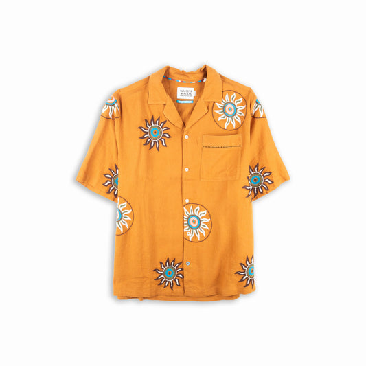 Camisa Homem Scotch & Soda Ocre com Estampado Solar