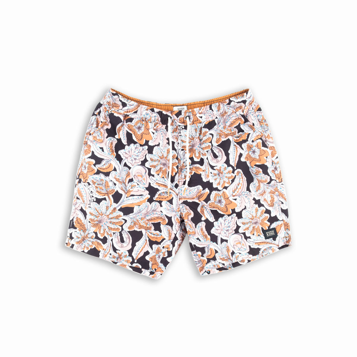 Calção Homem Scotch & Soda Preto com Padrão Botânico