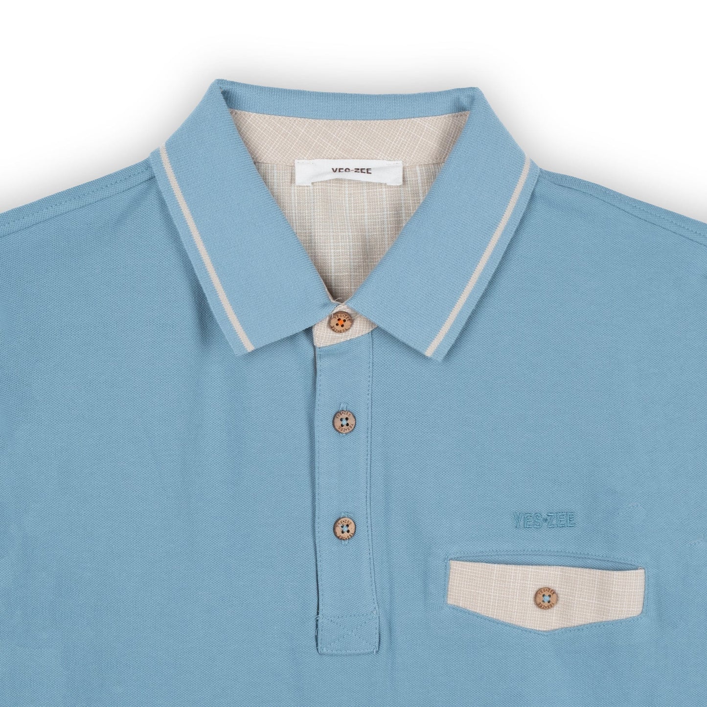 Polo Homem Yes Zee Azul Claro