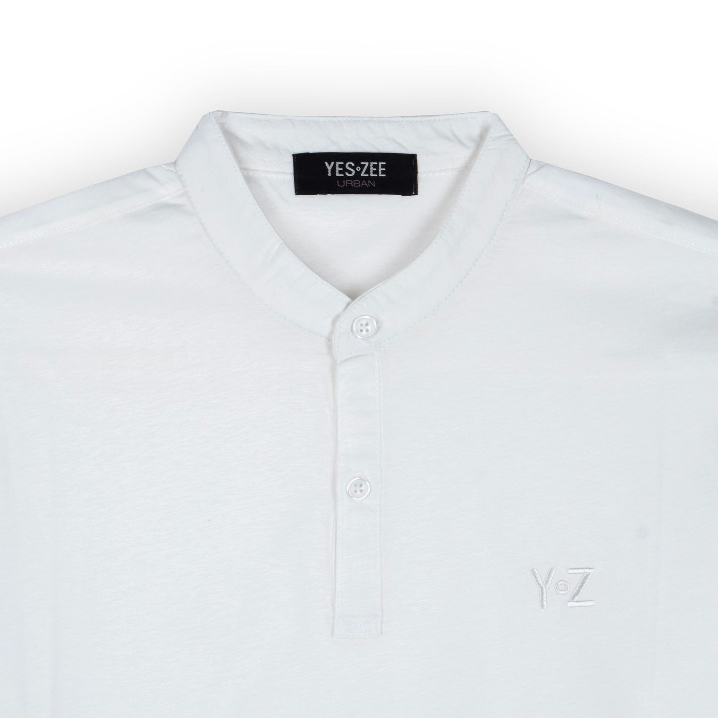 T-Shirt Homem Yes Zee Branco Gola Redonda