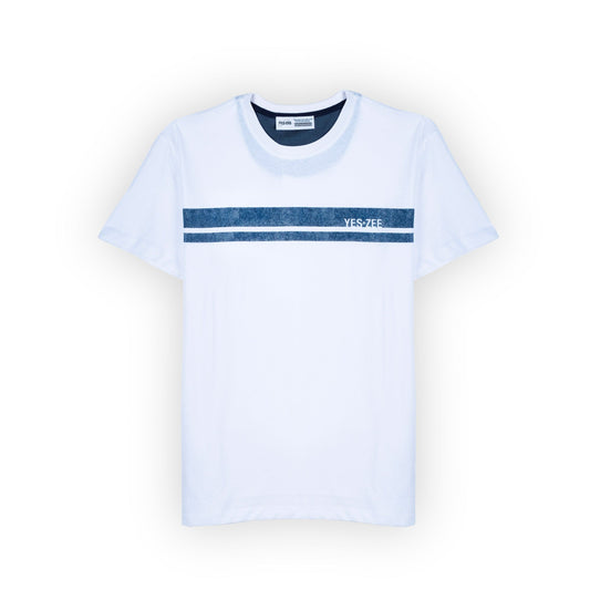 T-Shirt Homem Yes Zee com Faixa Azul