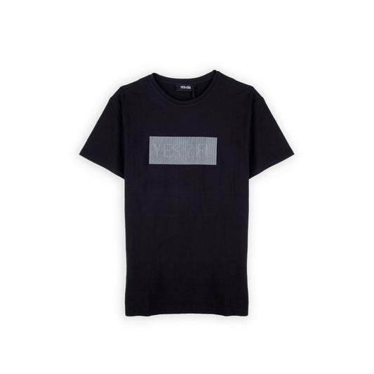 T-Shirt Homem Yes Zee Preta com Gráfico Geométrico