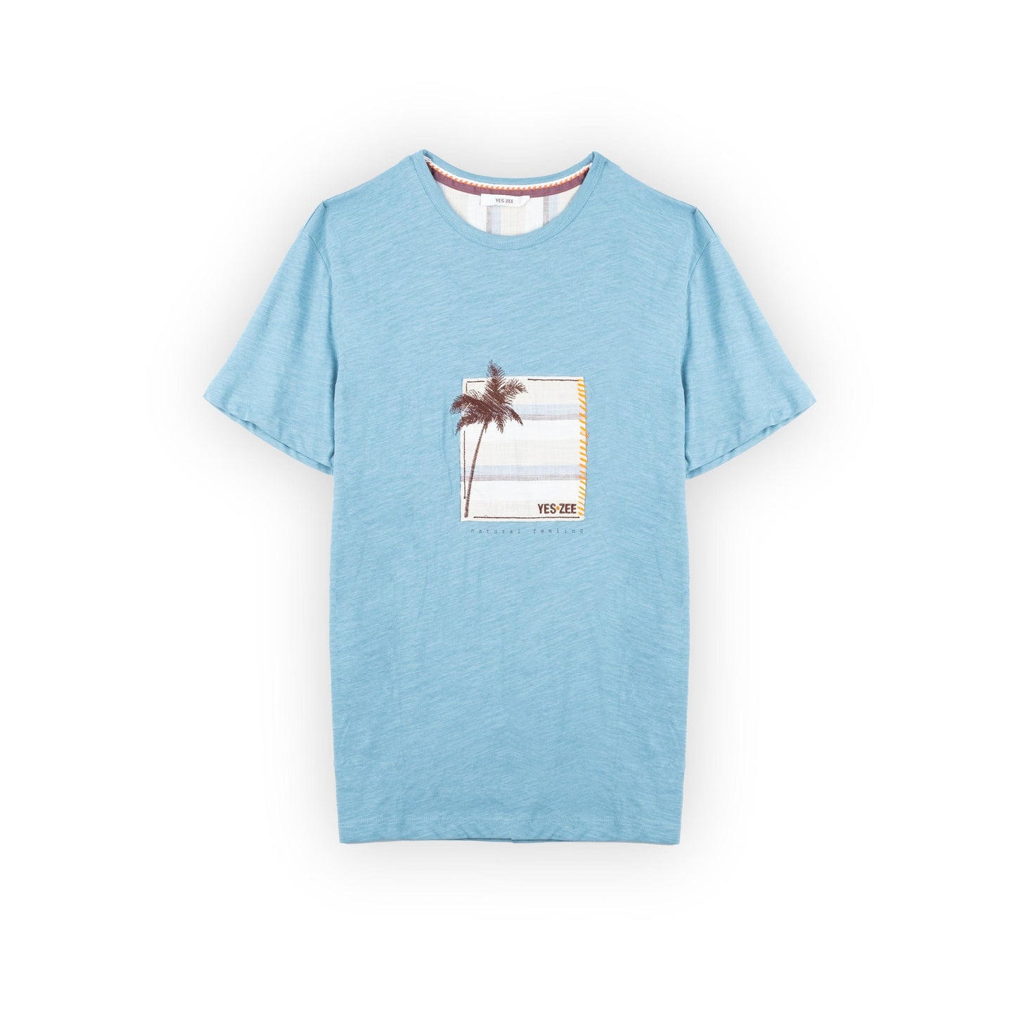 T-Shirt Homem Yes Zee Azul Claro
