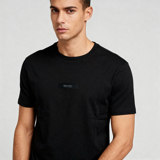 T-Shirt Homem Yes Zee Preta