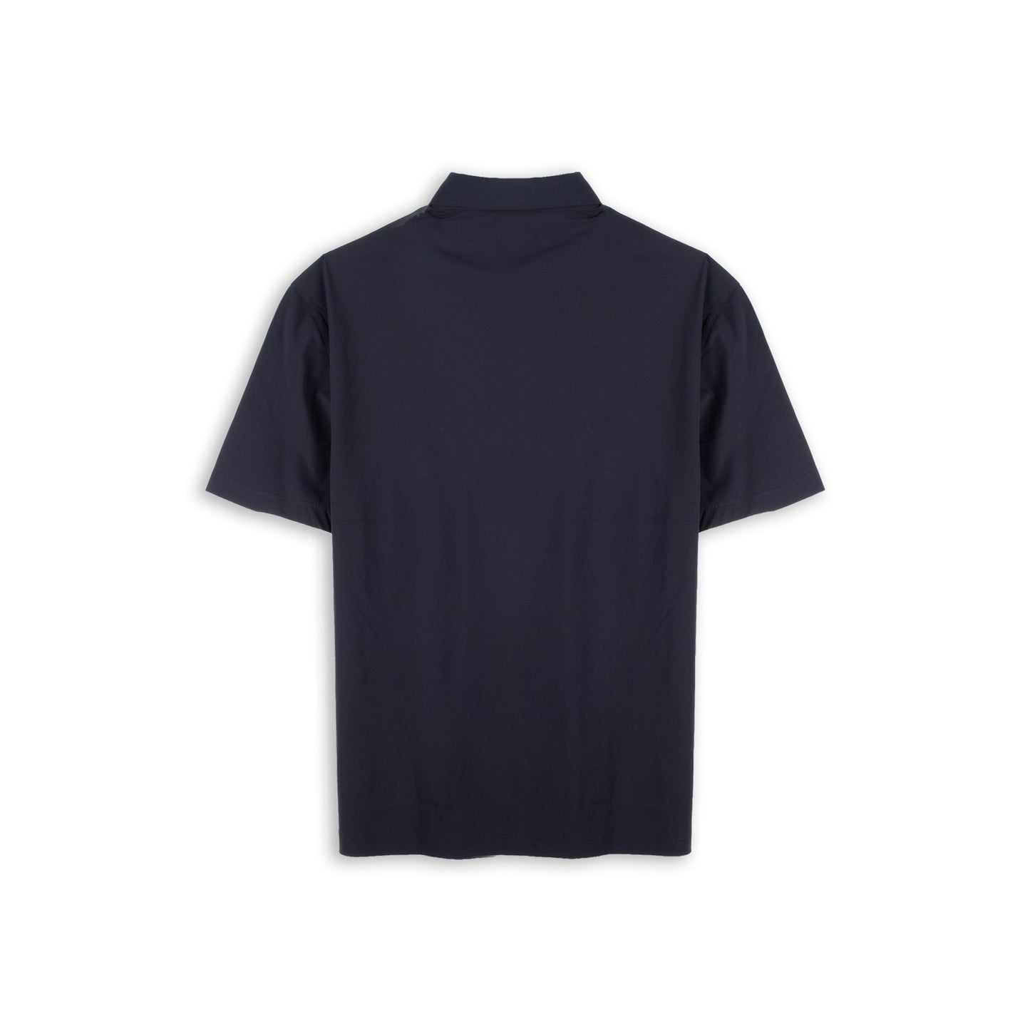 Polo Homem Yes Zee Preto com Colarinho Clássico e Manga Curta