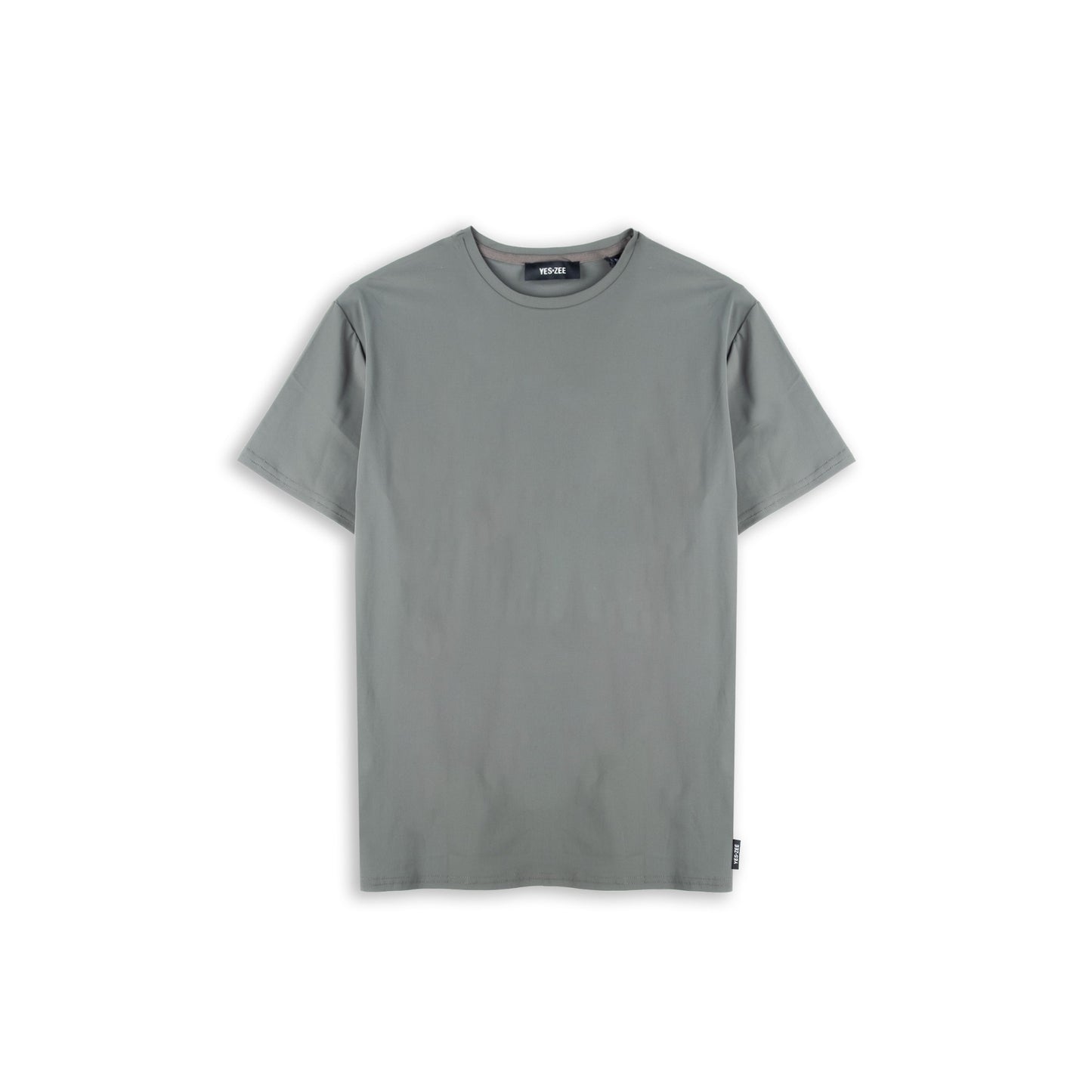 T-shirt Homem Yes Zee Cinzento de Manga Curta e Gola Redonda