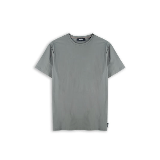 T-shirt Homem Yes Zee Cinzento de Manga Curta e Gola Redonda