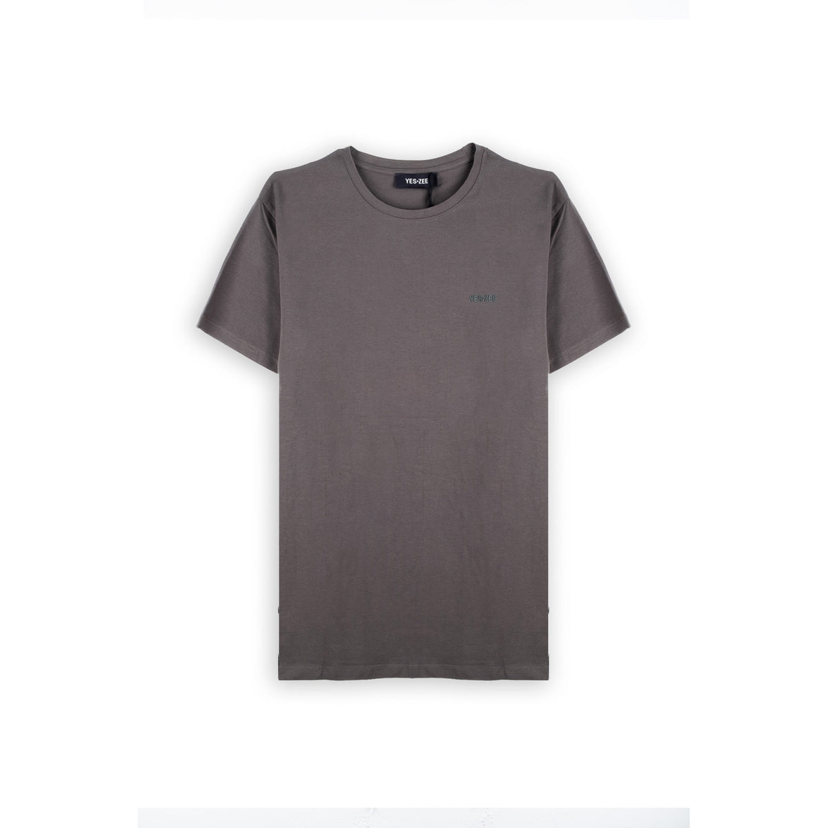 T-Shirt Homem Yes Zee Cinzenta com Logótipo Discreto