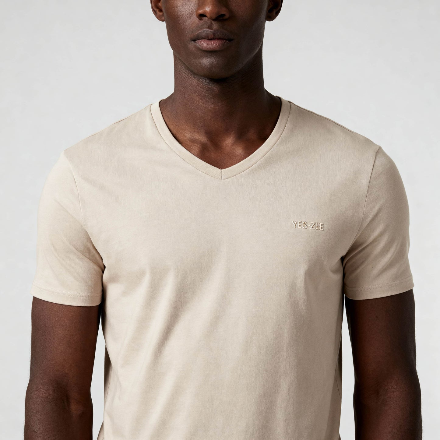 T-Shirt Homem Yes Zee Bege