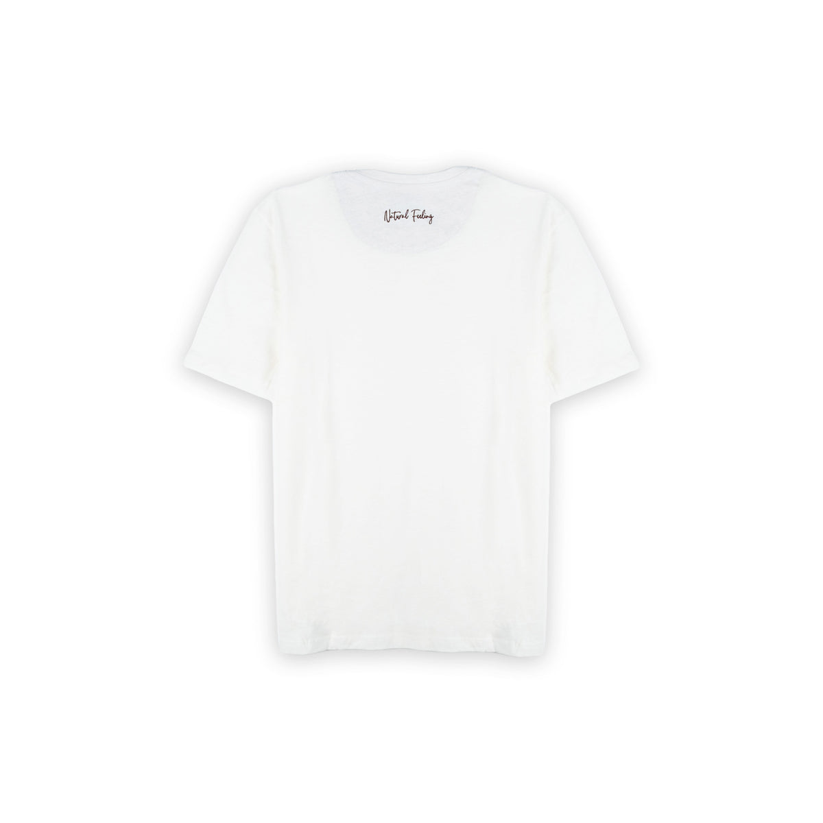 T-Shirt Curta Homem Yes Zee Branca com Aplicação no Rebordo