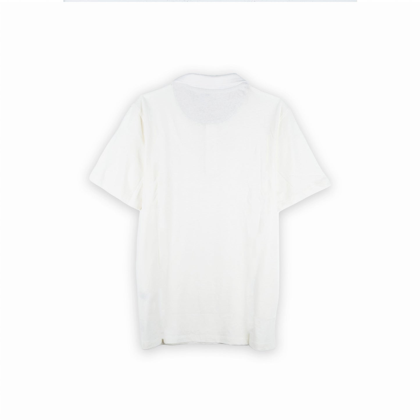 Polo Homem Yes Zee Branco com Botões Contrastantes
