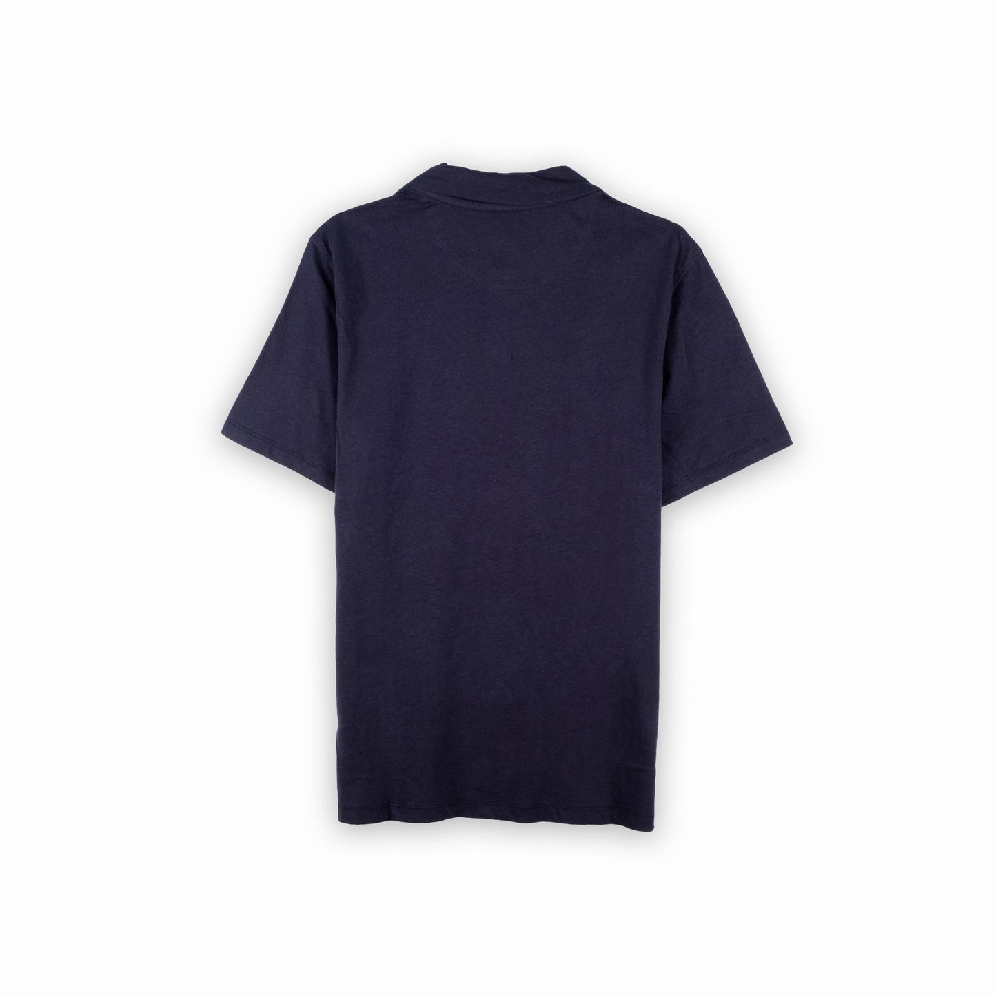 Polo Homem Yes Zee Azul-Marinho com Botões Contrastantes