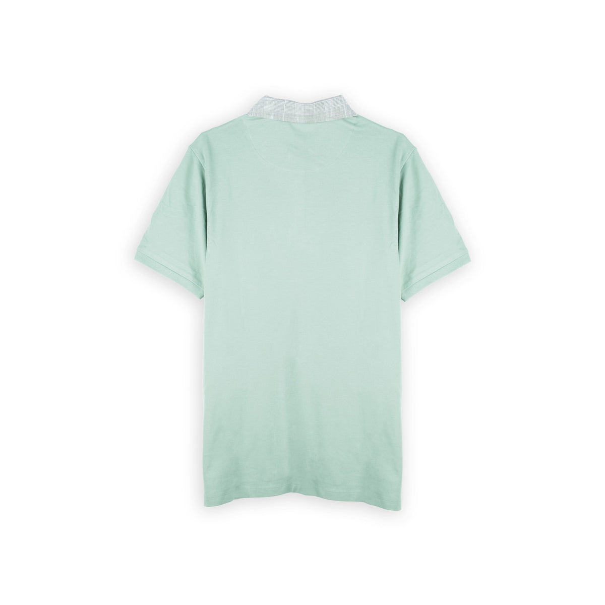 Polo Homem Yes Zee Verde-Menta com Gola Contrastante
