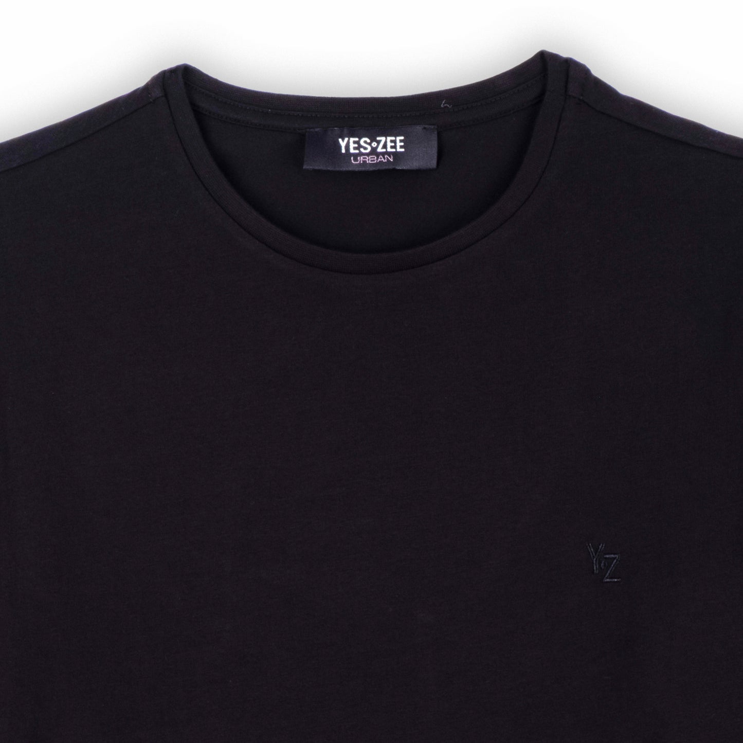 Camisola Homem Yes Zee Azul Escuro Minimalista com Gola Redonda