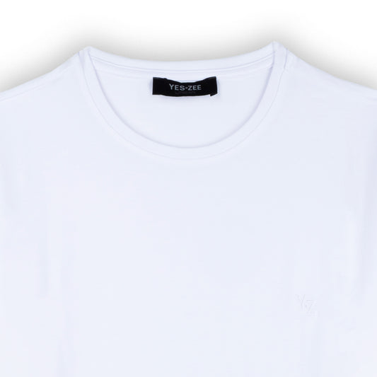 T-Shirt Homem Yes Zee Branca com Estilo Casual