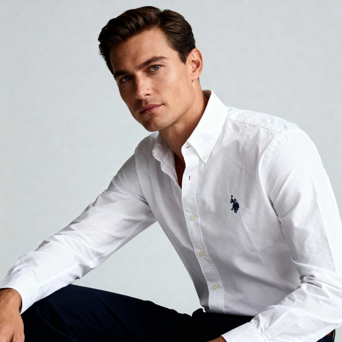 Camisa Us Polo Homem Branca