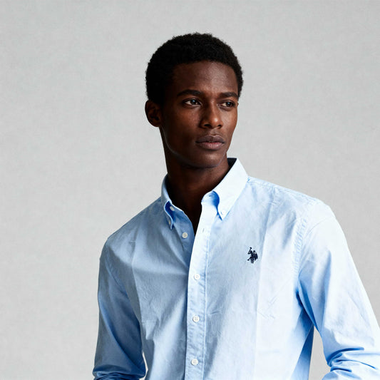 Camisa Us Polo Homem Azul Claro