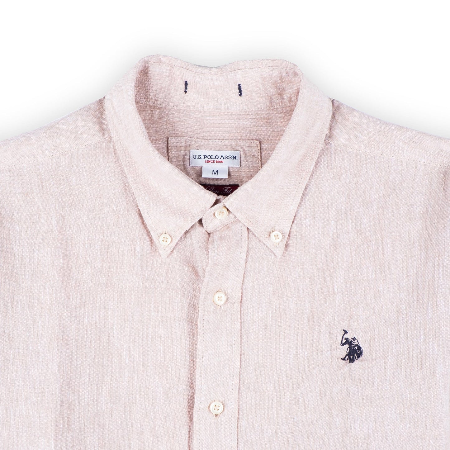 Camisa Us Polo Homem Bege