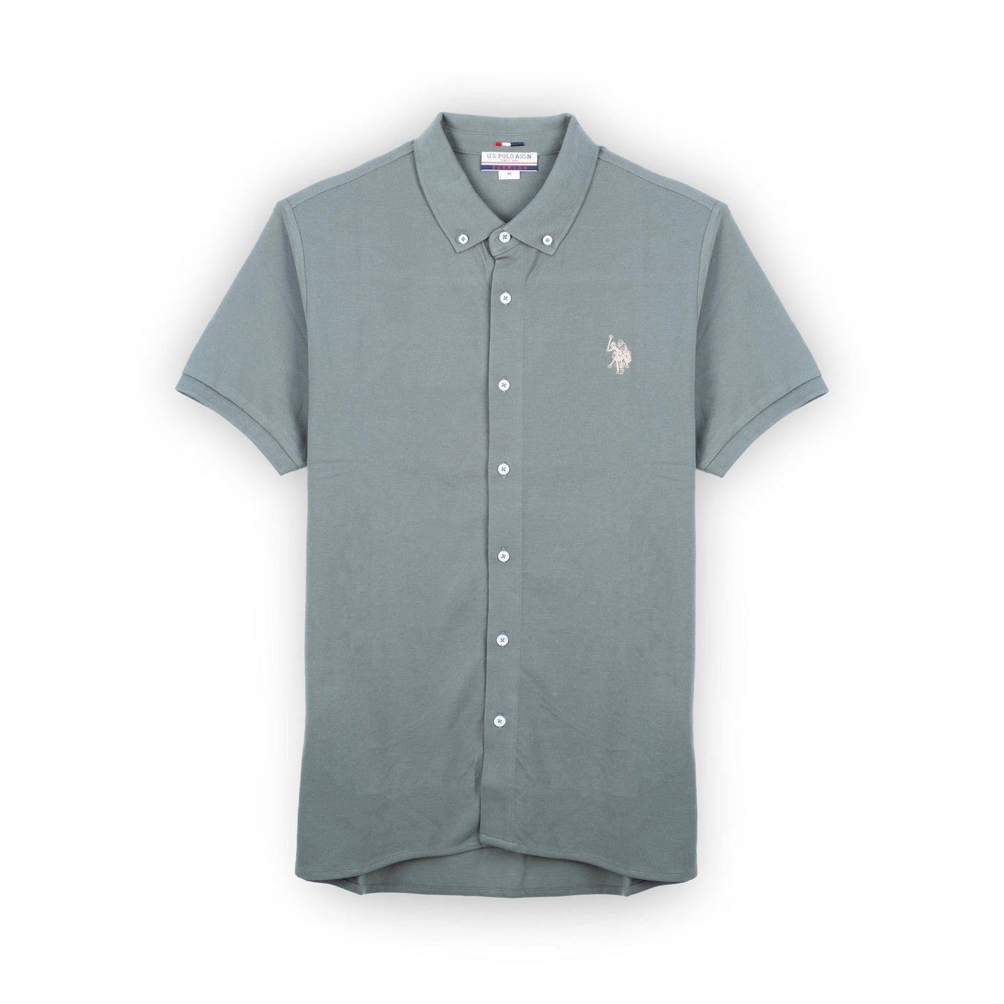 Camisa Manga Curta Homem US Polo Verde