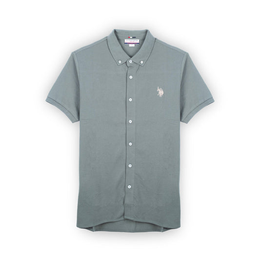 Camisa Manga Curta Homem US Polo Verde